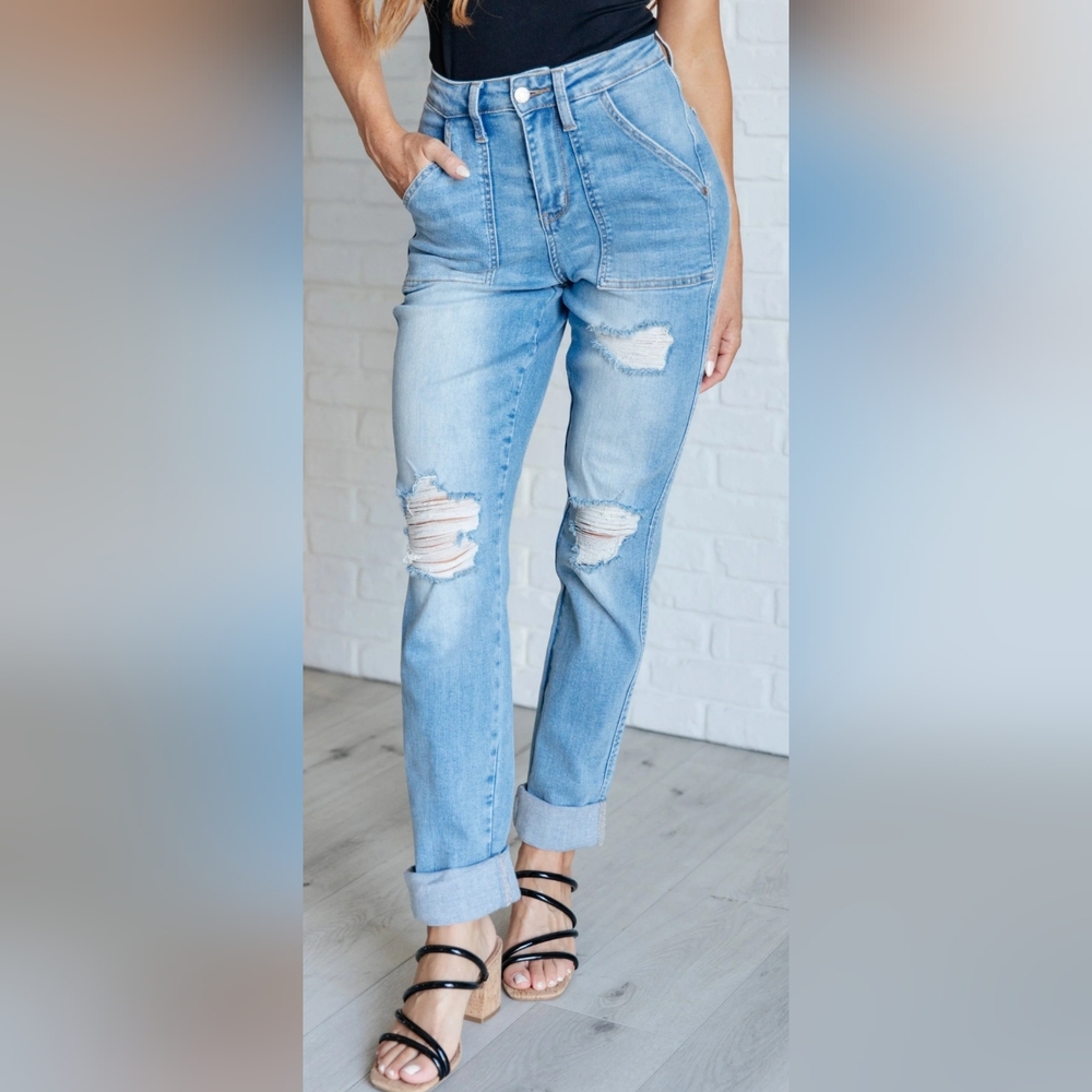 Judy Blue Light Blue Straight Leg Jeans